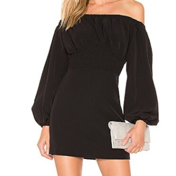 NBD Revolve NWT Levent Off The Shoulder Ruched Mini Dress XL Sexy Party Feminine - Picture 1 of 16